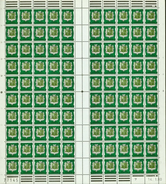 Andorra 1961-French Andorra-MNH stamps.Mi Nr.: 164.Sheet of 100(EB) MV-14670