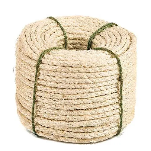 Yangbaga Corde de Sisal Naturel 8mm Remplacement Cordage Ancien Accessoire Id...