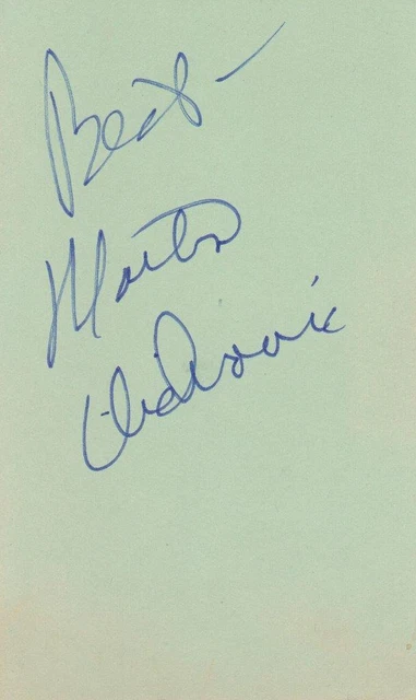 MARTIN VIDNOVIC  Signed Best 3x5 Index Card Actor/The King and I COA