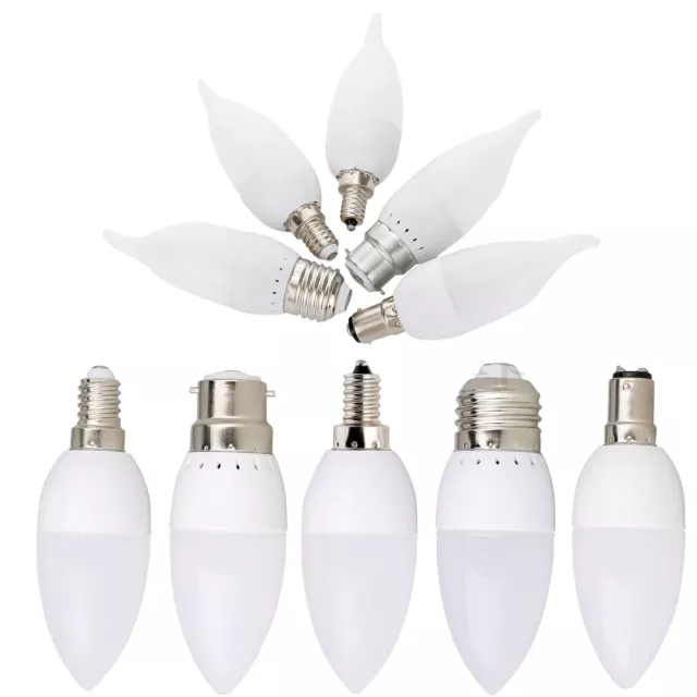 E12 E26 E27 E14 B22 LED Glühbirne Kronleuchter Flamme Kerzenlicht Lampe 2835SMD