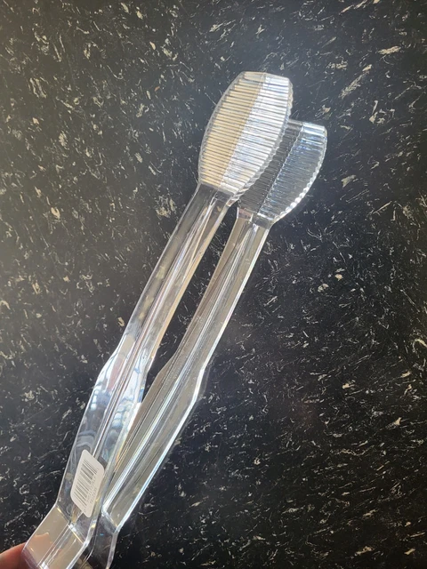 12" Flat Grip Tongs Cambro Clear