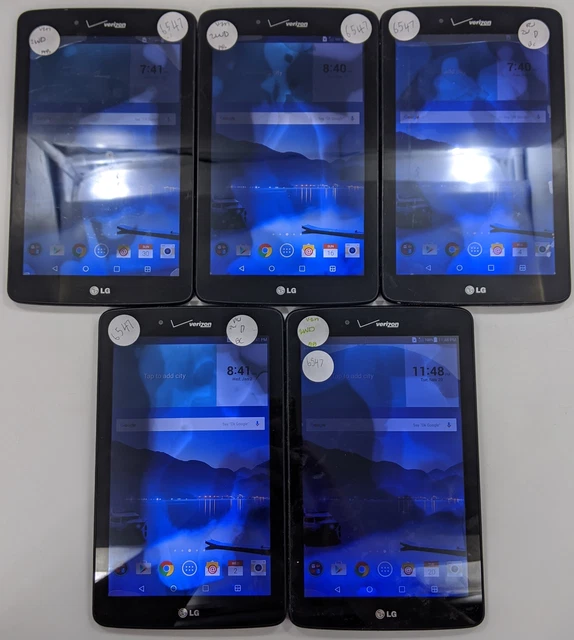 LG G Pad 7.0 VK410 16GB Verizon Poor Condition Check IMEI Lot of 5