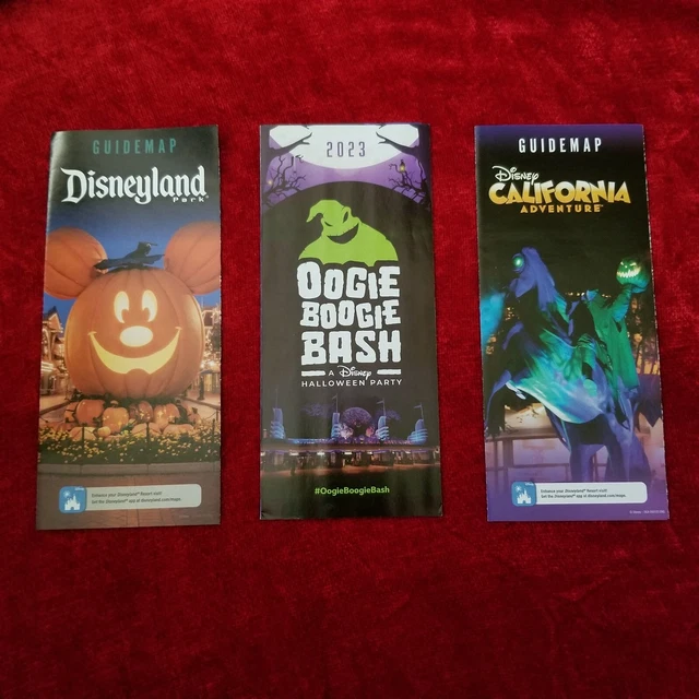 2023 DISNEYLAND PARK Guidemap Oogie Boogie Bash Map DCA Halloween Party ...