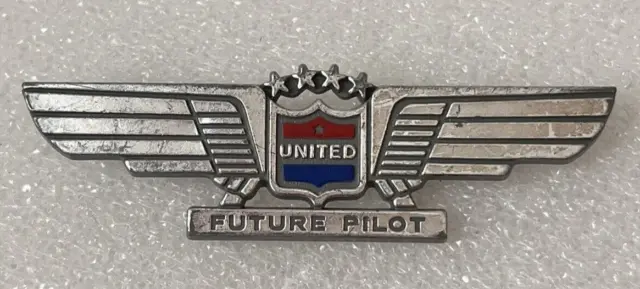 Vintage United Airlines Future Pilot Plastic Pin Wings Stoffel Seals