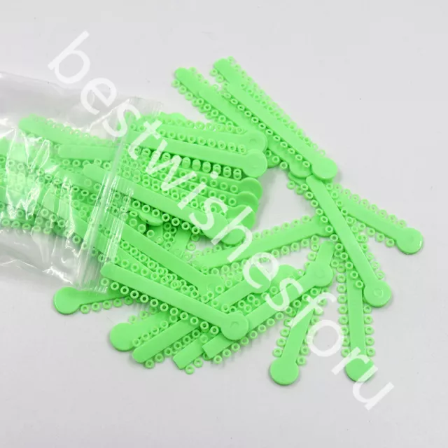 Lot de 10 1008 pièces orthodontie dentaire attaches ligature élastiques bandes accolades 45 couleurs 3