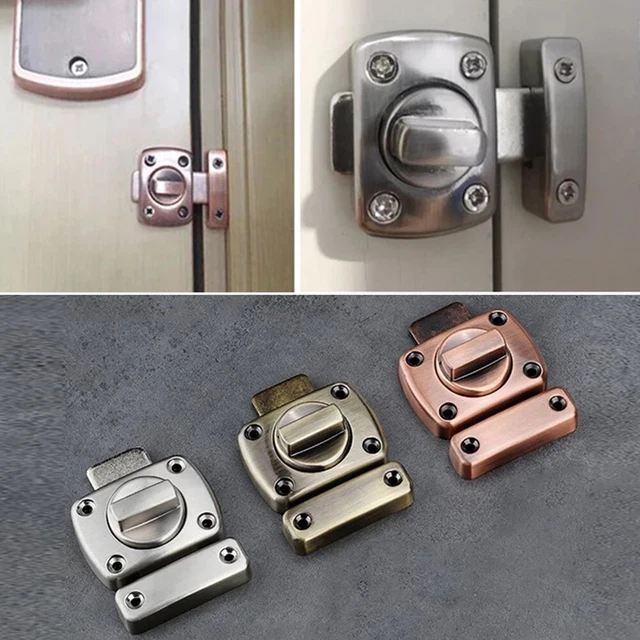Door Lock Cast Metal Hook Latch Lock Toilet For Left & Right Angle Sliding Gate