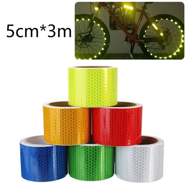 Durable Reflective Safety Tape for Bicycles Adhesive Caution Tape 3 M x 5cm