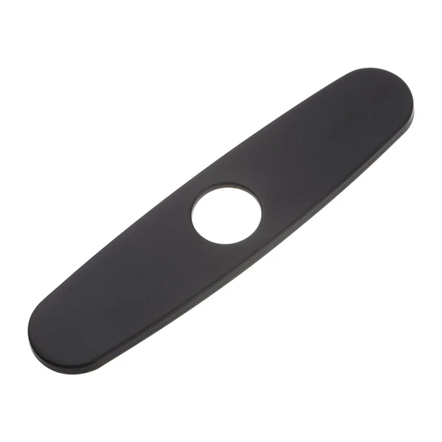 10 Inch Kitchen Sink Faucet Hole Cover Deck Plate Oval Black