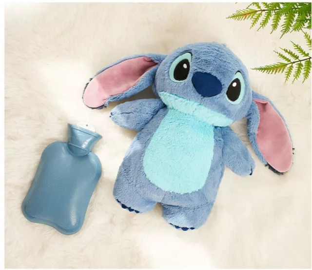 Lilo & Stitch Hot Water Bottle Bag Warmer Cover Plush Fluffy Kids Toys UK