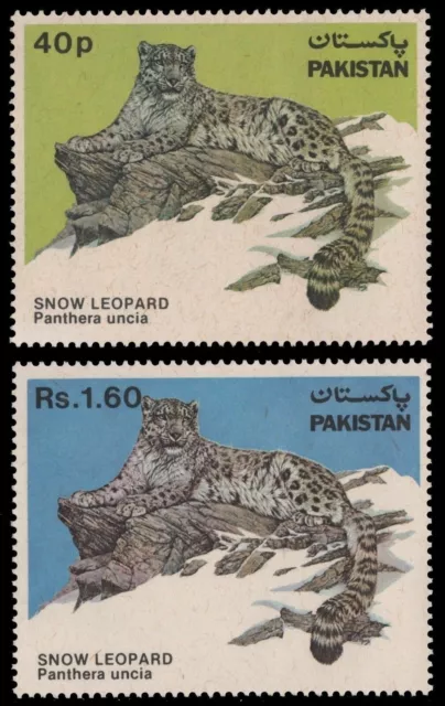 Pakistan 1984 - Mi-Nr. 609-610 ** - MNH - Schneeleopard / Snow leopard