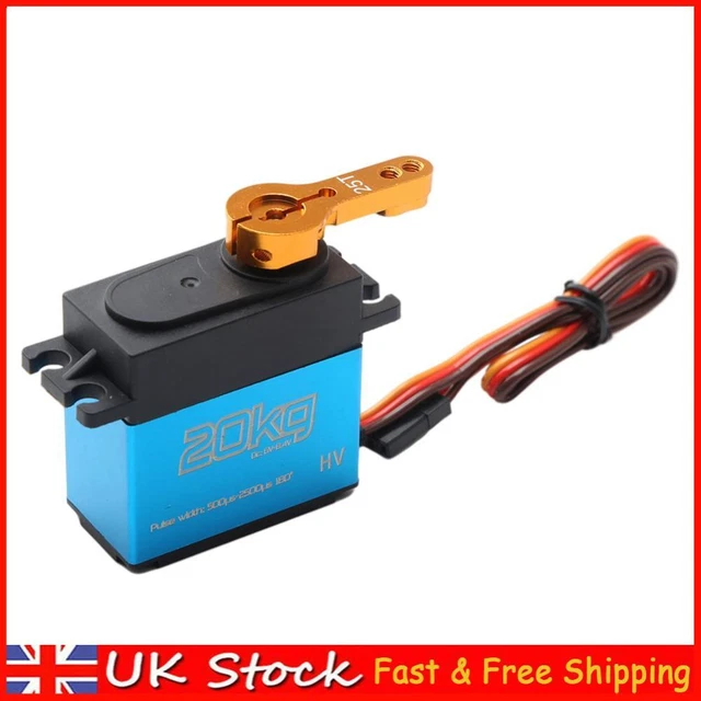 20kg Digital Servo 1/8 1/10 1/12 Scale RC Car Manipulator Metal Gear 25t Arms