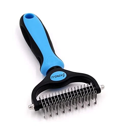 Pet Grooming Tool 2 Sided Undercoat Rake for Dogs & Cats Dematting MatsTangles