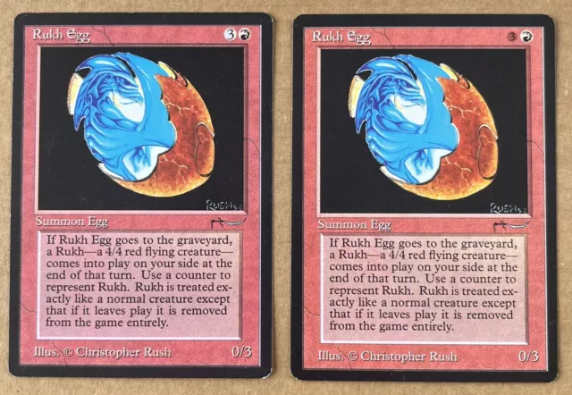 MTG Rukh Egg X2  ( 1x Light, 1x Dark) Arabian Nights Regular Common