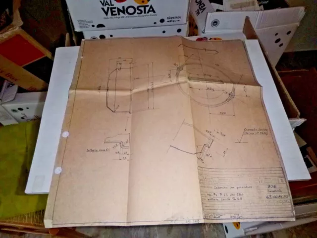 1975 Benelli 906 _benelli  900 Sei -Generator Engine Cover Blueprint -45 x 45 cm