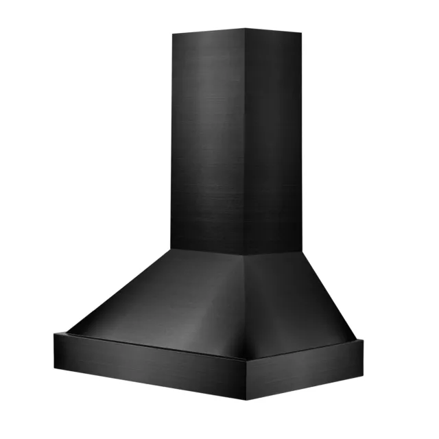 Zline 36" New Pro Wall Range Hood Black Stainless Crown Led 24" Depth Bs655N-36