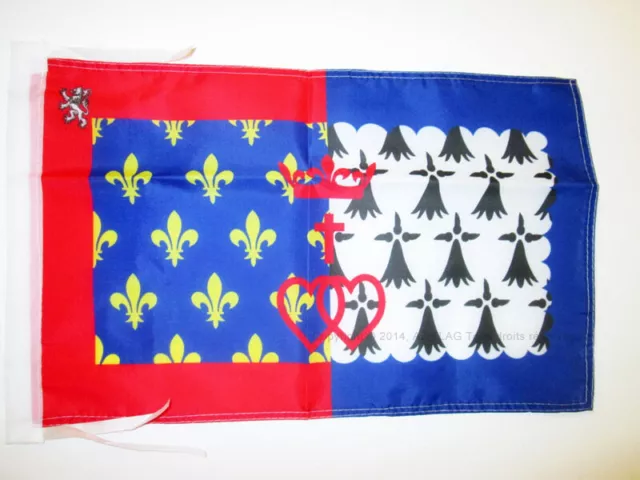 DRAPEAU PAYS DE LA LOIRE 45x30cm - PAVILLON LIGÉRIEN - FRANCE 30 x 45 cm haute q