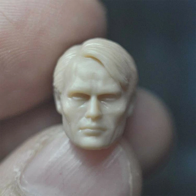 BLANK 1 18 SCALE Mads Mikkelsen Hannibal Head Sculpt Unpainted Fit 3 75
