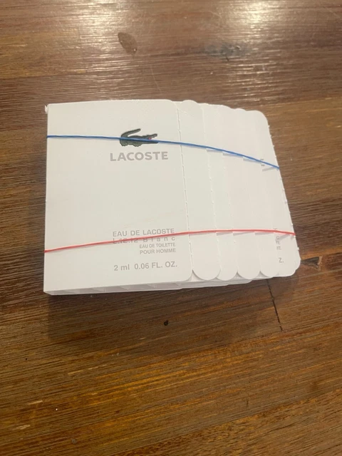 6ct Lacoste Eau De Toilette L.12.12 Blanc Sample 2mL .06fl oz 6ct