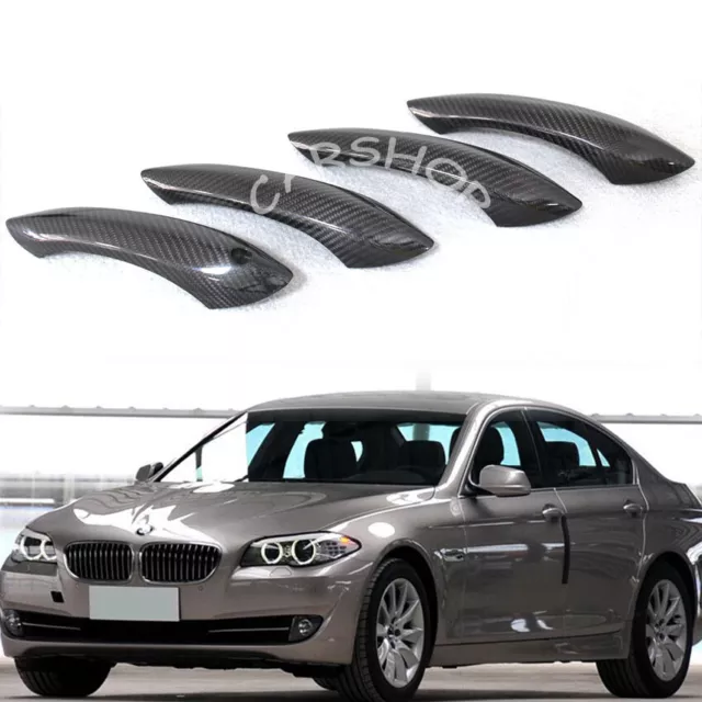 For BMW F06 F07 F10 F12 M5 M6 535i GT Real Carbon Fiber Door Handle Cover Trim