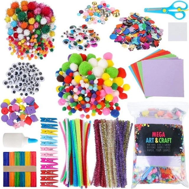 Bolso artesanal para niños kits hágalo usted mismo suministro clase de arte ayuda de enseñanza para preescolar primaria
