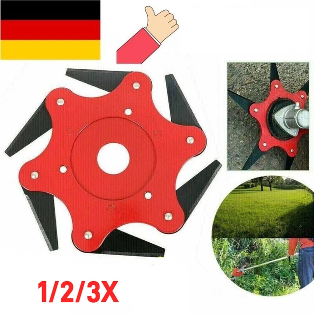 1/2X GRASSCHNEIDER KOPF Profi Trimmer Rasenmäher Garten Strimmer Messer