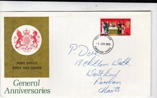 GB 1970 Arbroath Declaration FDC Fareham Cancel written with enclosure VGC