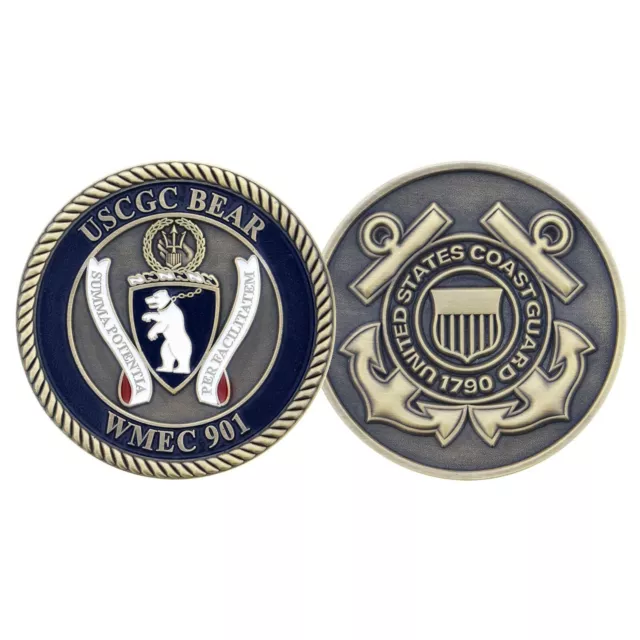 Uscg Coast Guard Uscgc Cutter Bear  Wmec-901  1.75" Challenge Coin