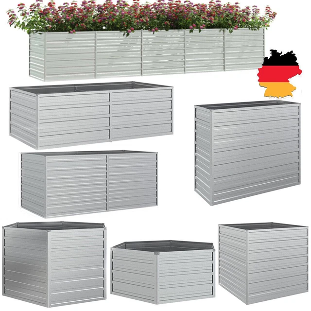 Metall Hochbeet Pflanzbeet Gemüsebeet Blumentöpfe Pflanzkasten Verzinkter Stahl