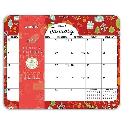 2024 CALENDAR for Refrigerator Planner Nov. 2023 Dec. 2024