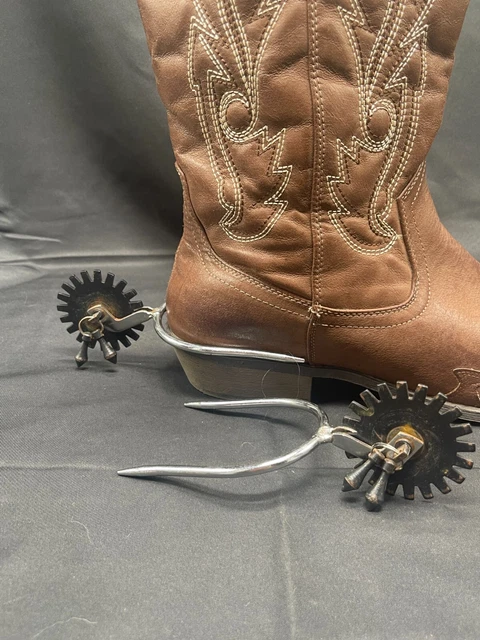 Vintage Kelly Silver Star Jingle Bob Slip-On Spurs