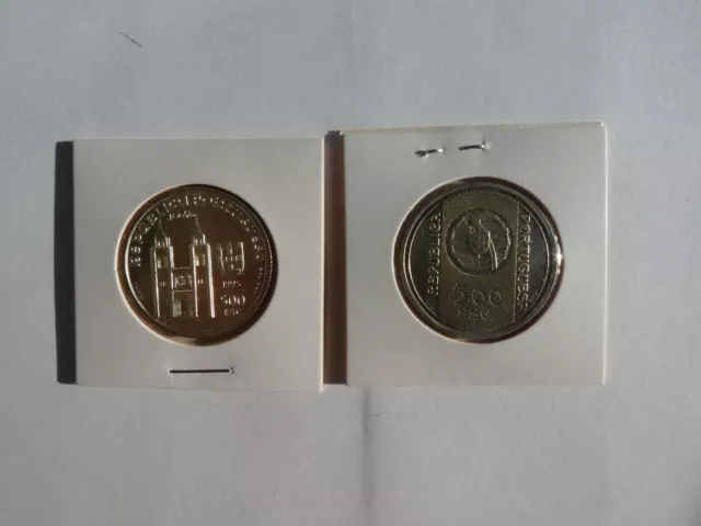 Portugal 2 Monedas Diferentes Conmemorativas S/Circul  De 500 Escudos De Plata   2