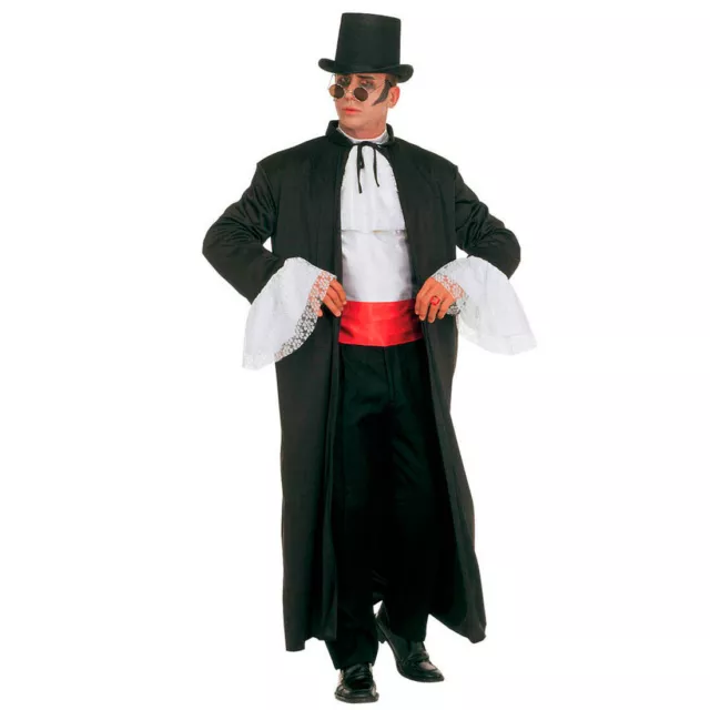 Vampir Mantel Umhang schwarz Halloween Kostüm Verkleidung Dracula Cape