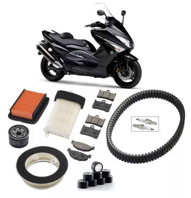 Pack Kit  révision Courroie Filtre galet Bougie Freins Yamaha Tmax 500 2008-2011