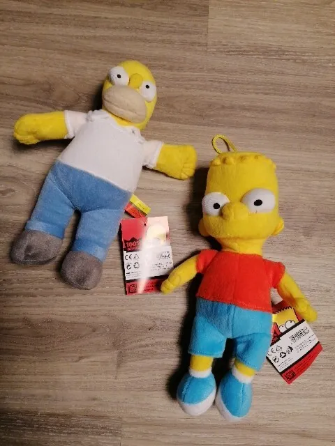 "Die Simpsons" Bart und Homer Simpson, Plüsch, NEU, 2007