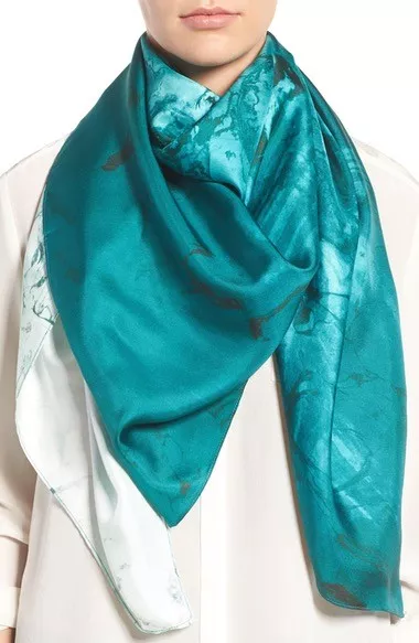 Nordstrom Studies in Oils Square Silk Scarf