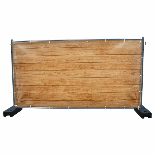 340 x 173 cm | Holzwand Bauzaunbanner, Garten, Sichtschutz (1621)
