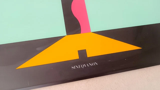 ♥ SINEQUANON ENORME OROLOGIO DA MURO 70x70 CM VINTAGE MEMPHIS DESIGN POP ANNI 90 2