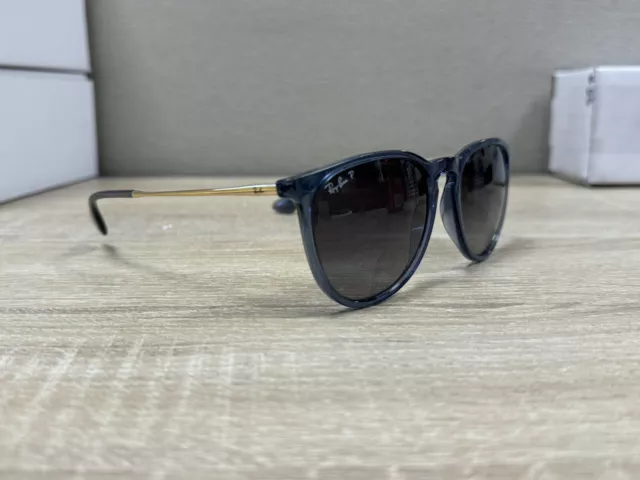 Ray Ban RB4171 Erika Polarized Sunglasses Clear Gray And Gold Frame #56