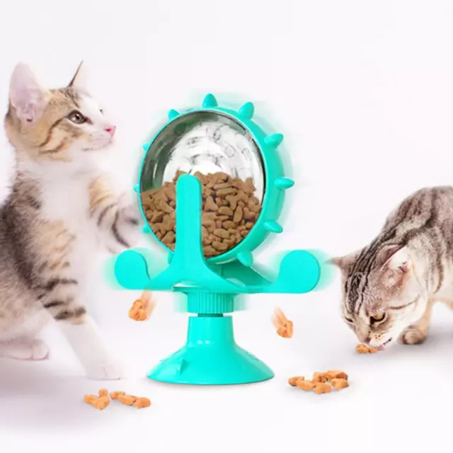 Teasing Turntable Interact Pet Cat Teasing Puzzle Play Game Feeding Leakage Toy