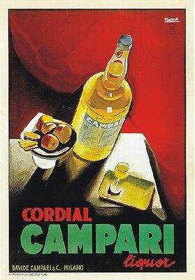Targa Vintage "1932 Cordial Campari" Pubblicita', Advertising, Poster, Aperitivo