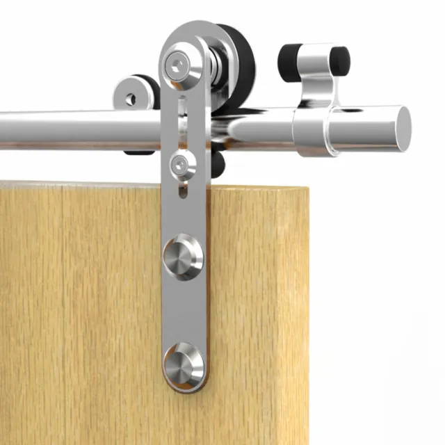 4-16FT Stainless Steel Sliding Barn Door Hardware Track Kit For Wood/Glass Door
