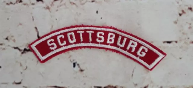 BSA Boy Scouts, Community Red Strip Patch, Scottsburg, Pre-owned