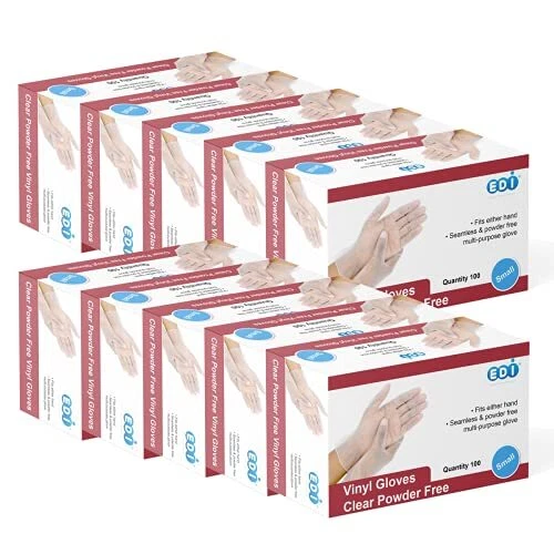 Wholesale: Disposable Vinyl Gloves Small, 1000 pcs (Clear) - Powder-Free,