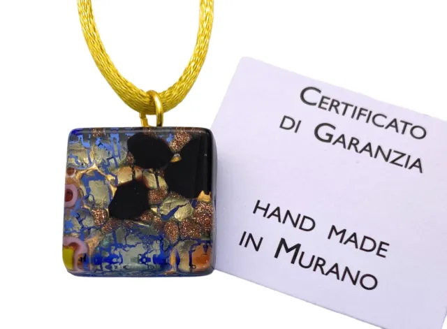 Murano Glass Pendant, Murano Glass Jewellery, Handmade Glass Pendant, 2cm x 2cm