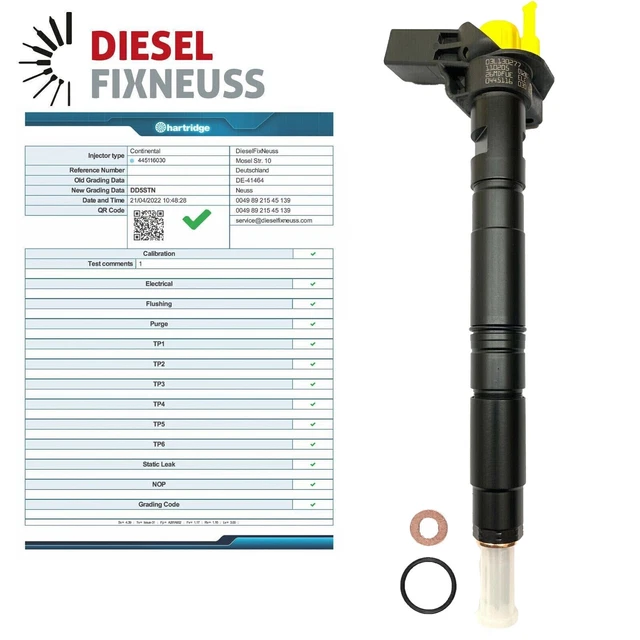Lot De 4 Injecteurs Bosch Remanufacturés – Réf. 03L130277 / 0445116030 – Pour VW Audi 2.0 TDI