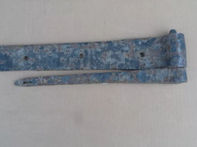 Pair of 4 ft Barn Door Gate Strap Hinges w/ Pintles Antique Hand Forged Nice One 5