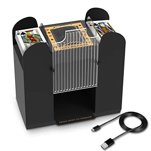 Automatic Card Shuffler - Electronic Casino Poker Card Shuffling 1-6 Deck