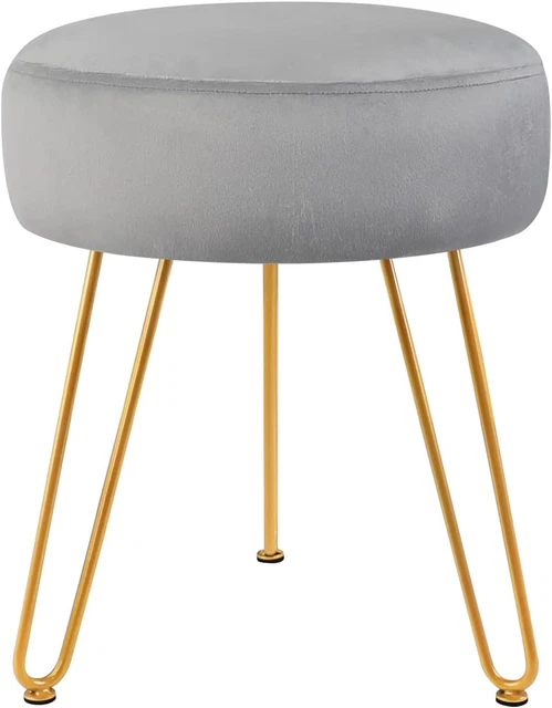 TOUCH-RICH Samt Fußstütze Hocker osmanisch rund/quadratisch modern gepolsterte Waschtisch