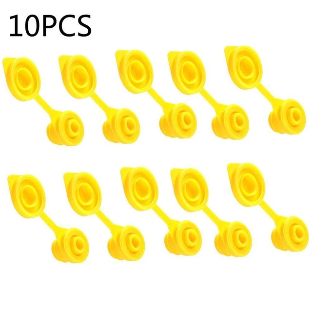 Yellow Replacement Gas Can Fuel Jug Vent Caps Plug Eagle 10Pcs Chilton Spouts