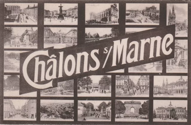 CPA 51  CHALONS sur MARNE (Carte Multivue)